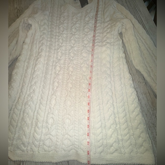 NWT J.Jill Chenille Cable Knit Sweater Pullover Cozy Fall Sweater in Bone S - Picture 6 of 13